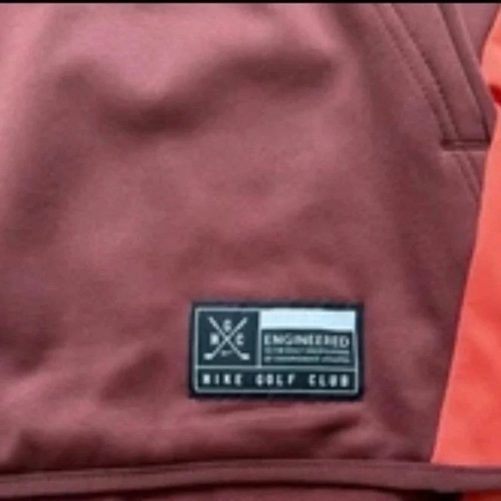 Nike Golf Club Mens Hoodie Maroon Blue Orange Golf Club Logo Tagged‎ L
